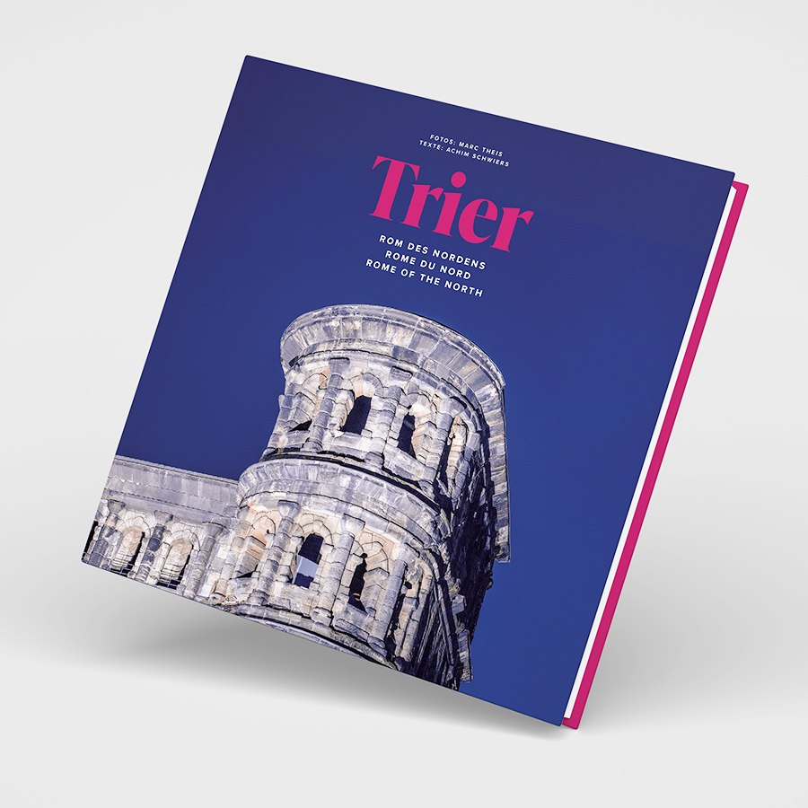 Couverture du livre photographique artistique « Trèves – Rome du Nord », montrant une architecture romaine emblématique de la ville de Trèves.